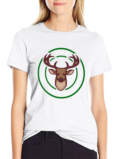 Nice Rack Deer Graphic Tee - Black