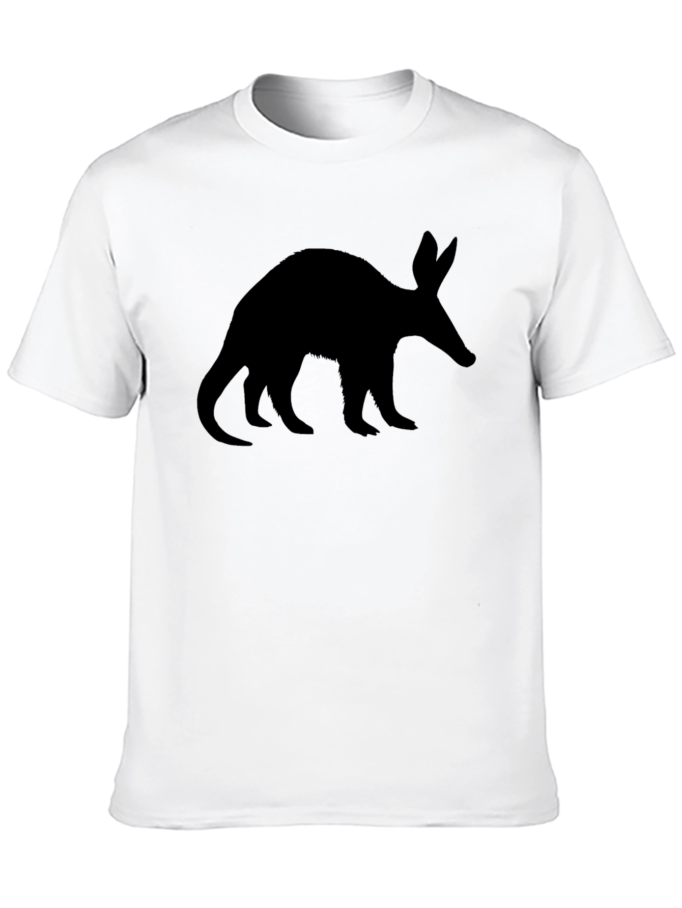 Aardvark Silhouette Tee - Black Cotton Casual Wear