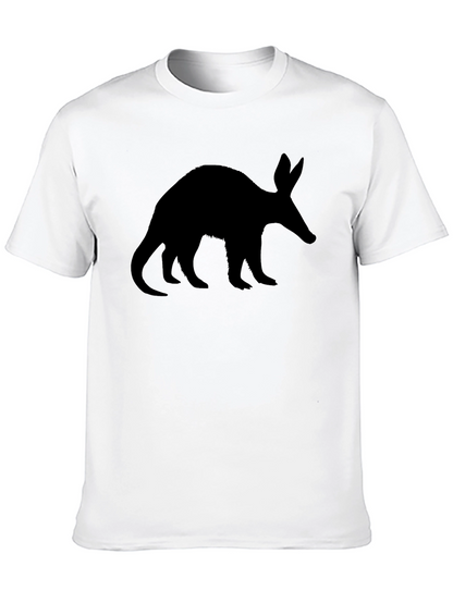 Aardvark Silhouette Tee - Black Cotton Casual Wear