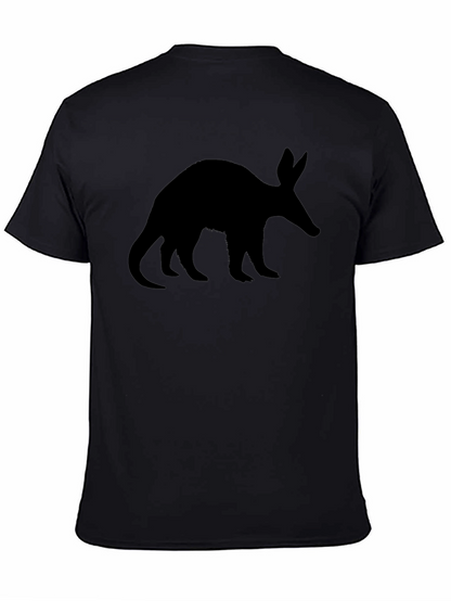 Aardvark Silhouette Tee - Black Cotton Casual Wear