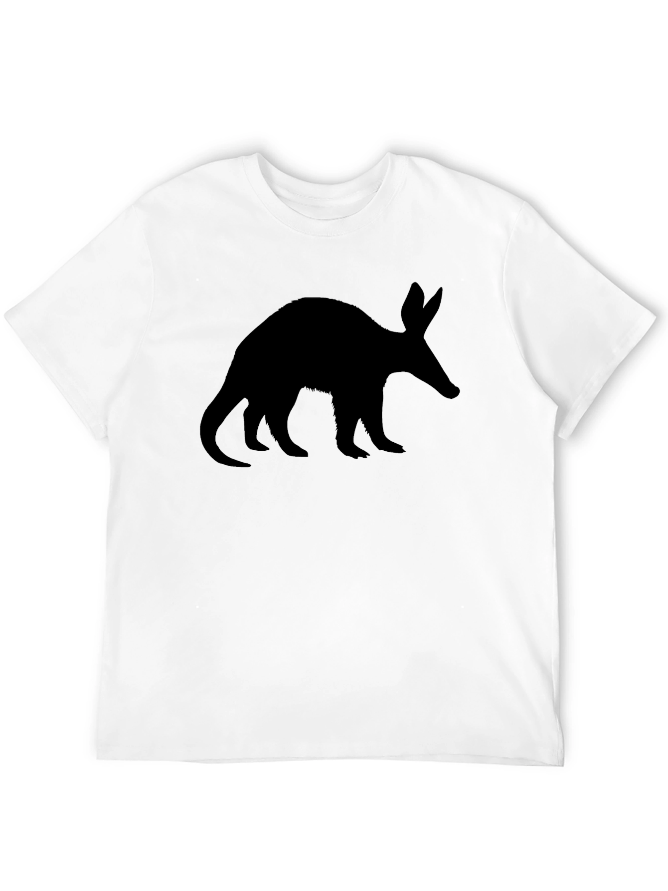 Aardvark Silhouette Tee - Black Cotton Casual Wear