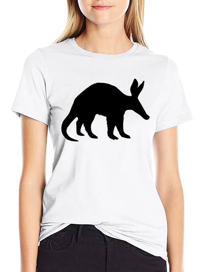 Aardvark Silhouette Tee - Black Cotton Casual Wear