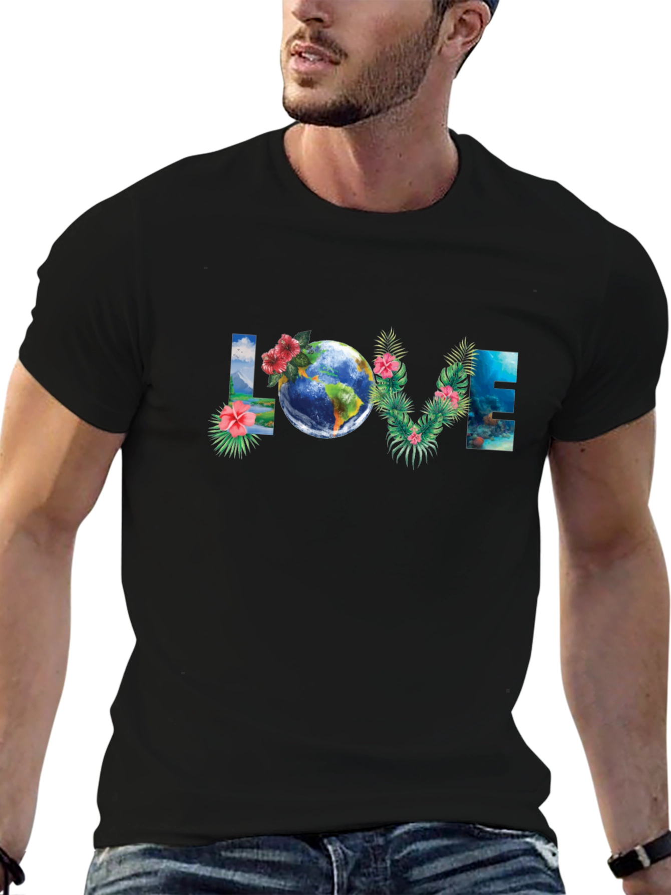 Love Earth Graphic T-Shirt - Black