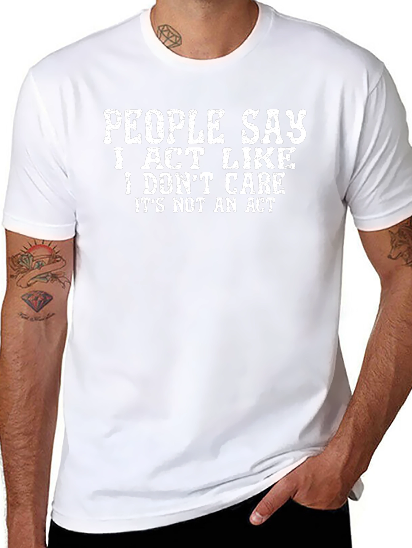 Funny Sarcastic I Dont Care Graphic Tee