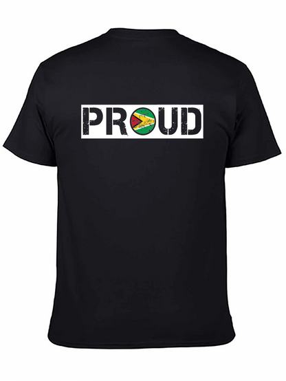 Proud Guyana Flag T-Shirt - Black