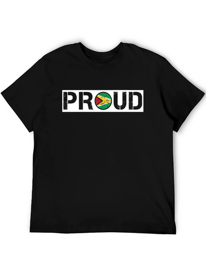 Proud Guyana Flag T-Shirt - Black