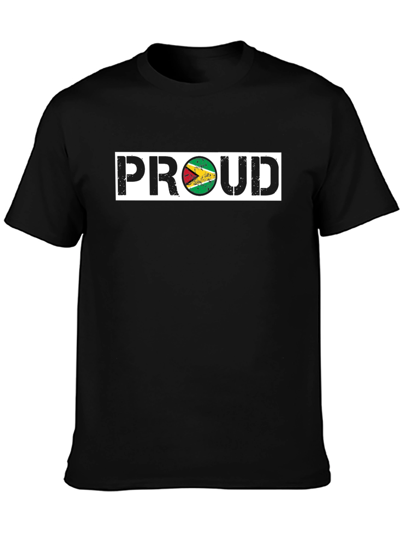 Proud Guyana Flag T-Shirt - Black