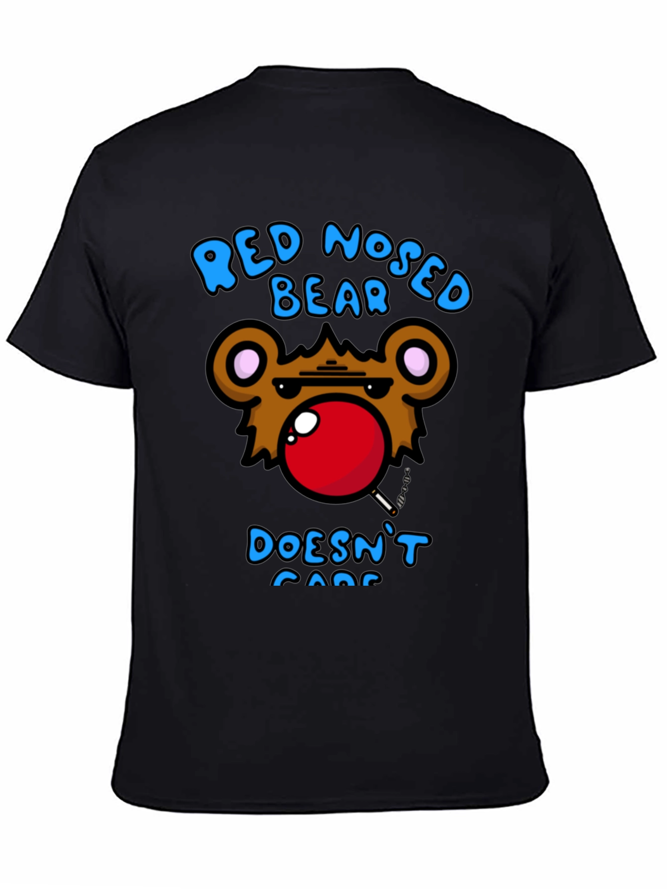 Red Nosed Bear Graphic Tee - Unisex Novelty T-Shirt
