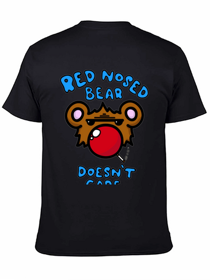 Red Nosed Bear Graphic Tee - Unisex Novelty T-Shirt