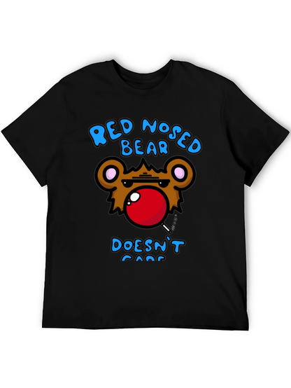 Red Nosed Bear Graphic Tee - Unisex Novelty T-Shirt