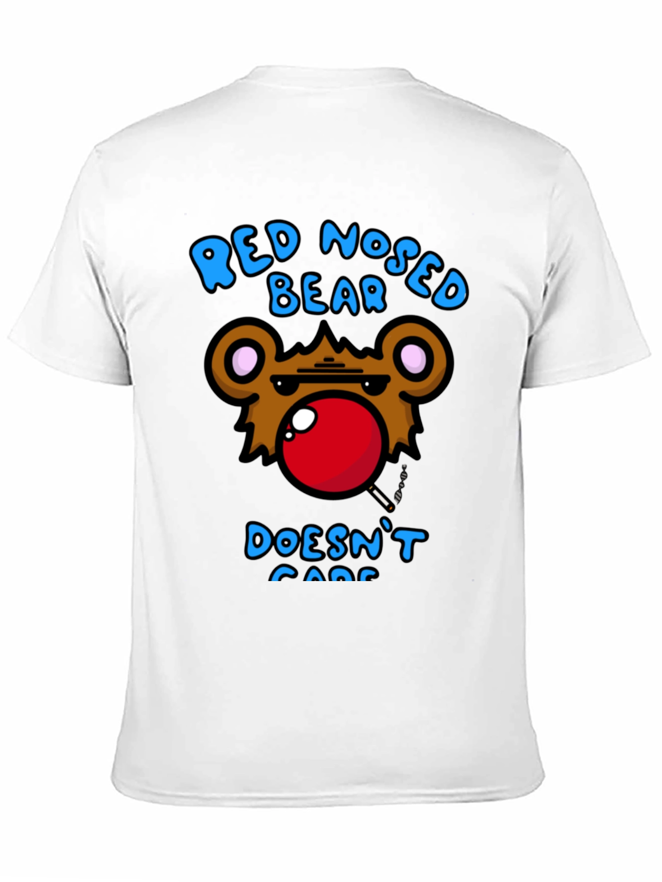 Red Nosed Bear Graphic Tee - Unisex Novelty T-Shirt