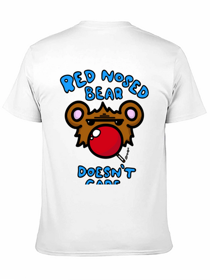 Red Nosed Bear Graphic Tee - Unisex Novelty T-Shirt