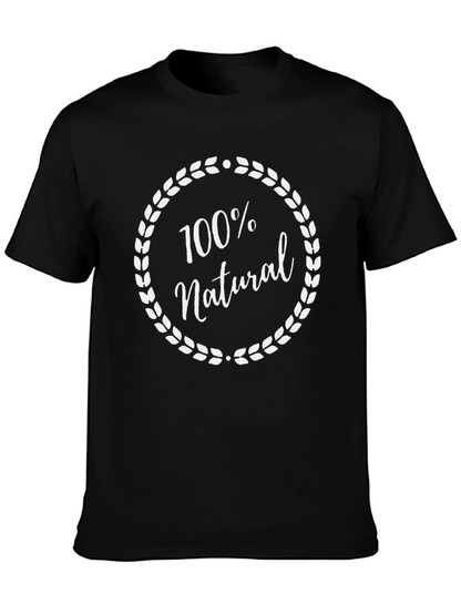 100% Natural Graphic Tee - Soft Cotton Blend T-Shirt