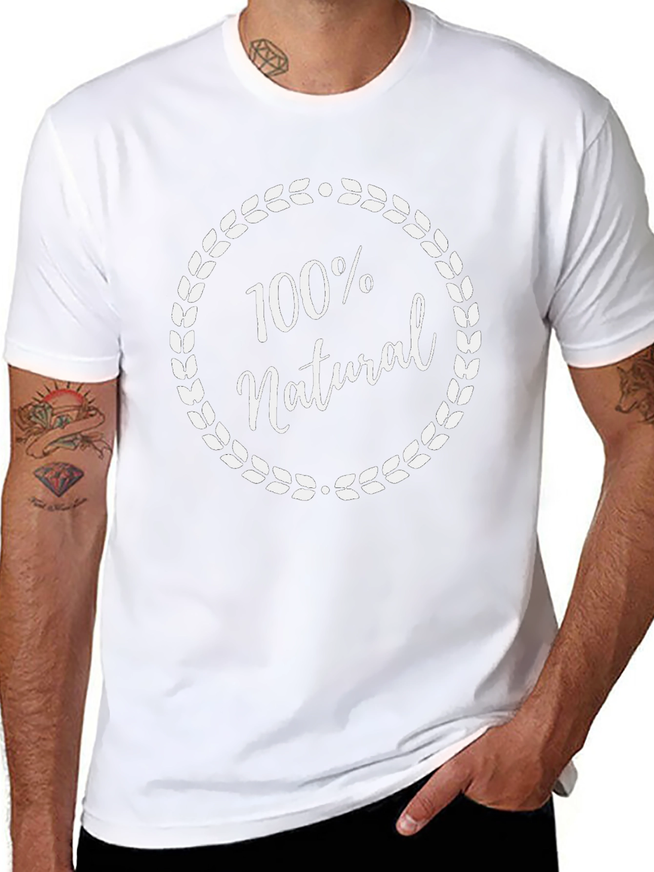 100% Natural Graphic Tee - Soft Cotton Blend T-Shirt