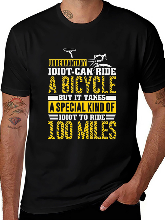 Funny Cycling 100 Miles Graphic Tee