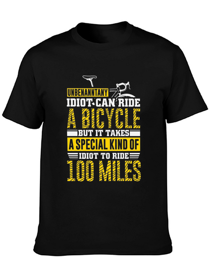 Funny Cycling 100 Miles Graphic Tee