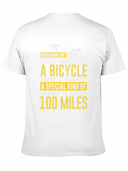 Funny Cycling 100 Miles Graphic Tee