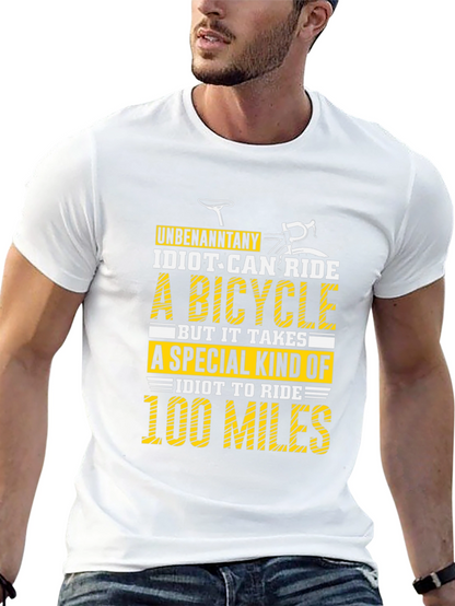Funny Cycling 100 Miles Graphic Tee