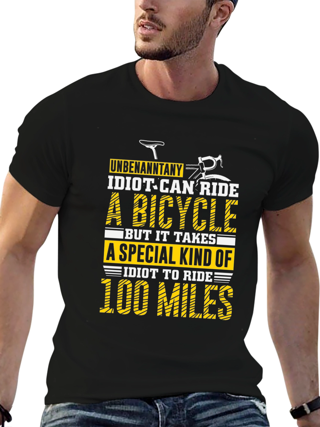 Funny Cycling 100 Miles Graphic Tee