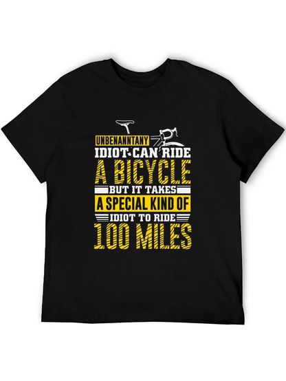 Funny Cycling 100 Miles Graphic Tee