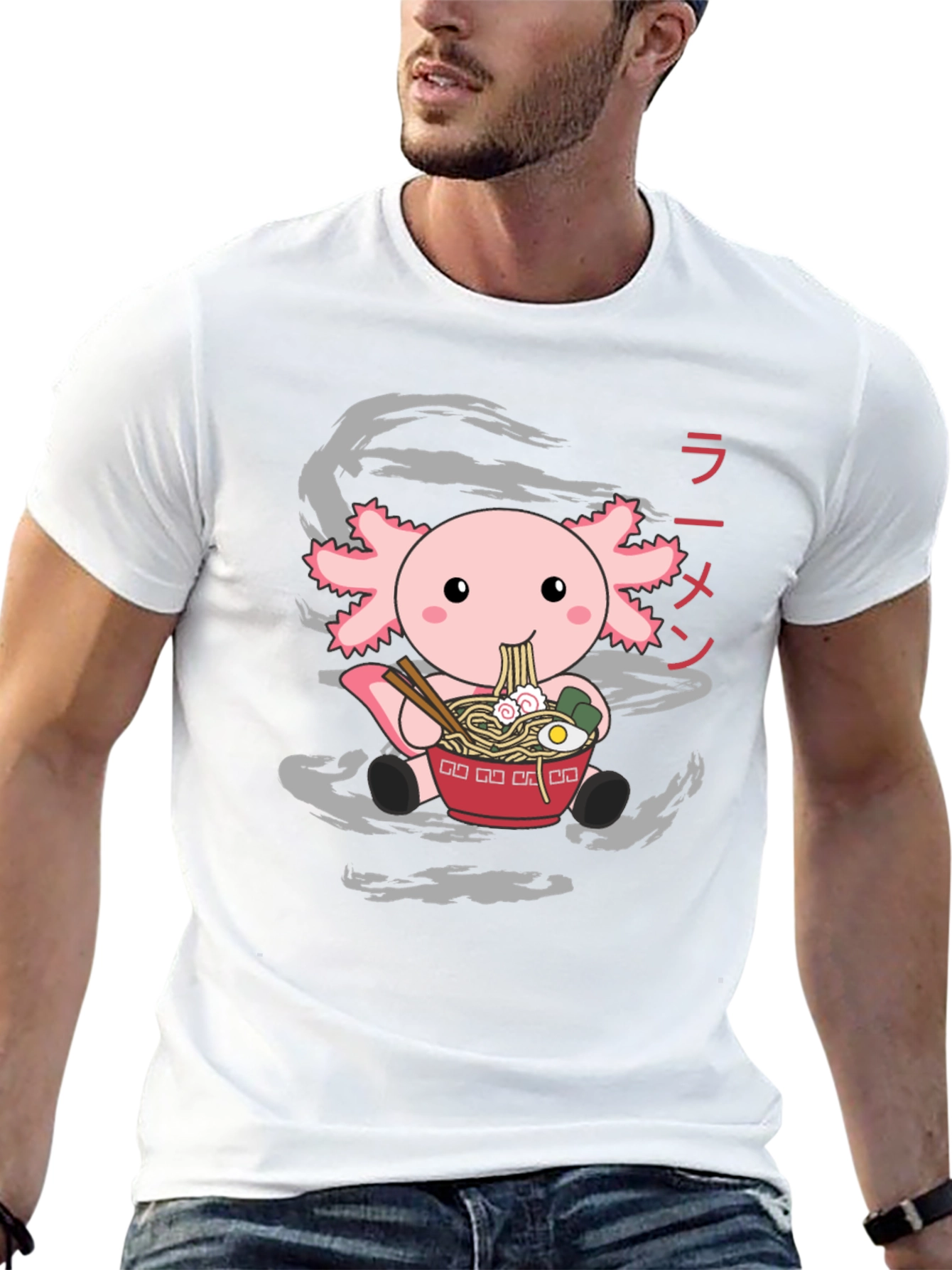 Axolotl Ramen T-Shirt - Cute Japanese Style Tee