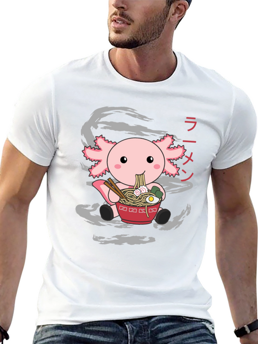 Axolotl Ramen T-Shirt - Cute Japanese Style Tee