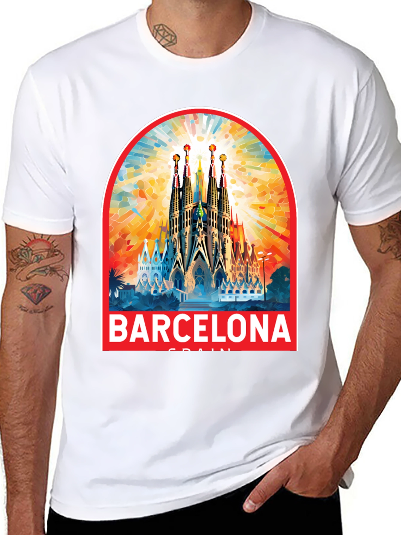 Barcelona Spain T-Shirt Souvenir Graphic Tee