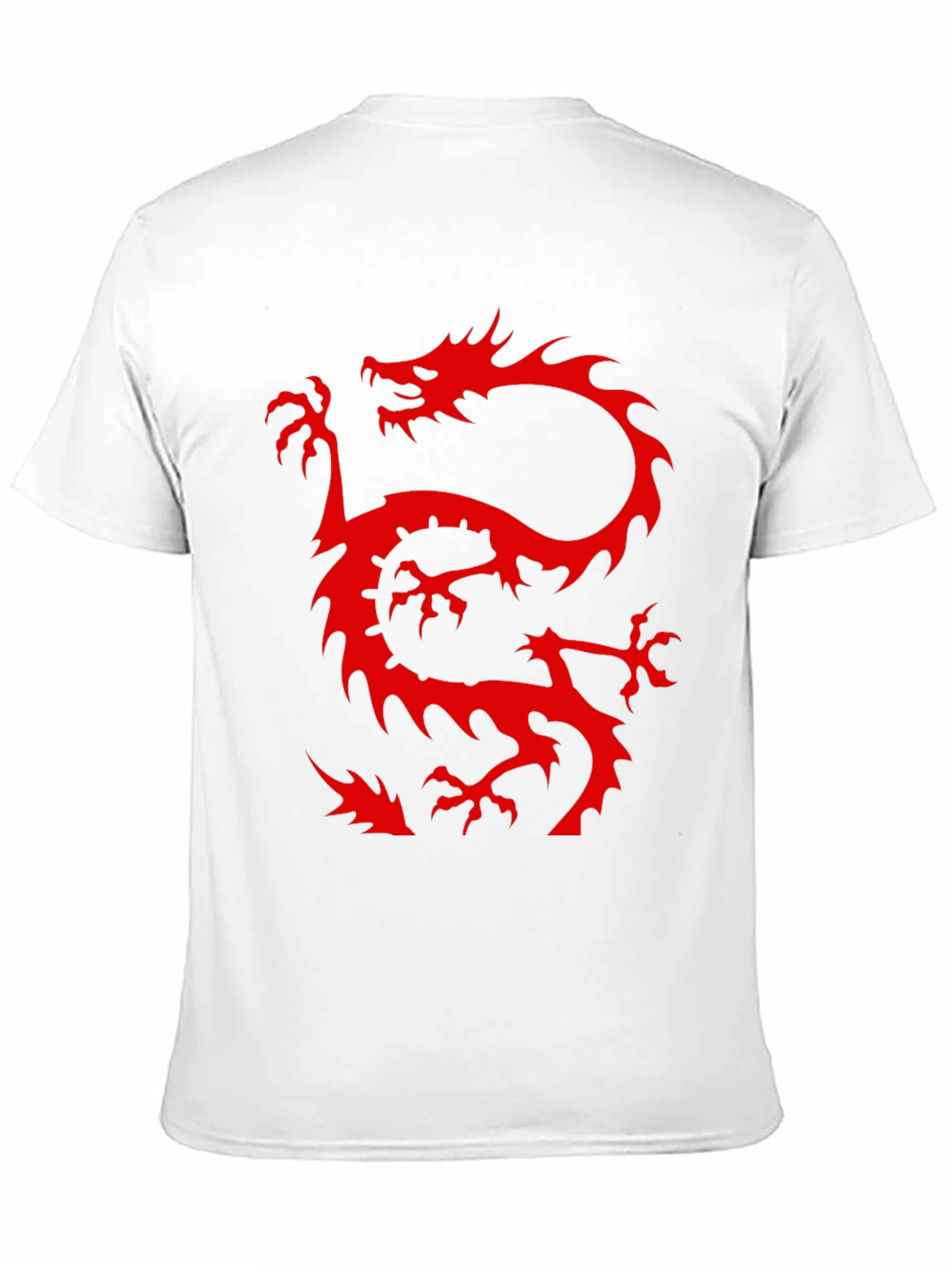 Dragon Graphic T-Shirt - Cool Red Dragon on Black