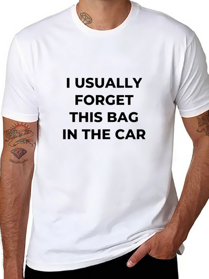 Funny Mens Forget Bag Black T-Shirt