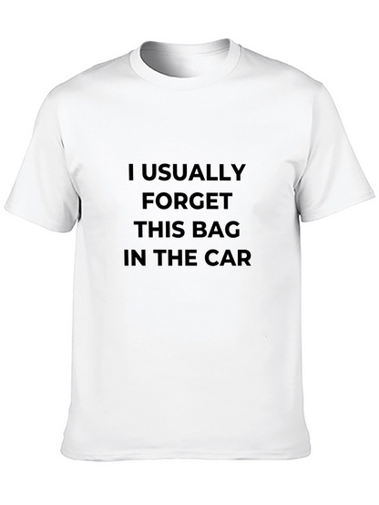 Funny Mens Forget Bag Black T-Shirt