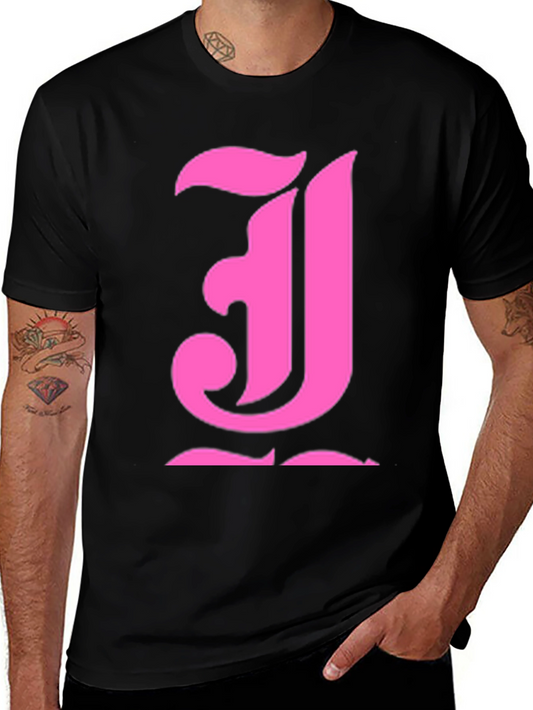 Pink Initial J Black T-Shirt