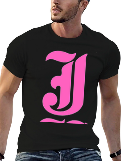 Pink Initial J Black T-Shirt