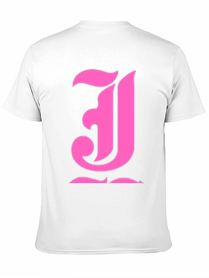 Pink Initial J Black T-Shirt
