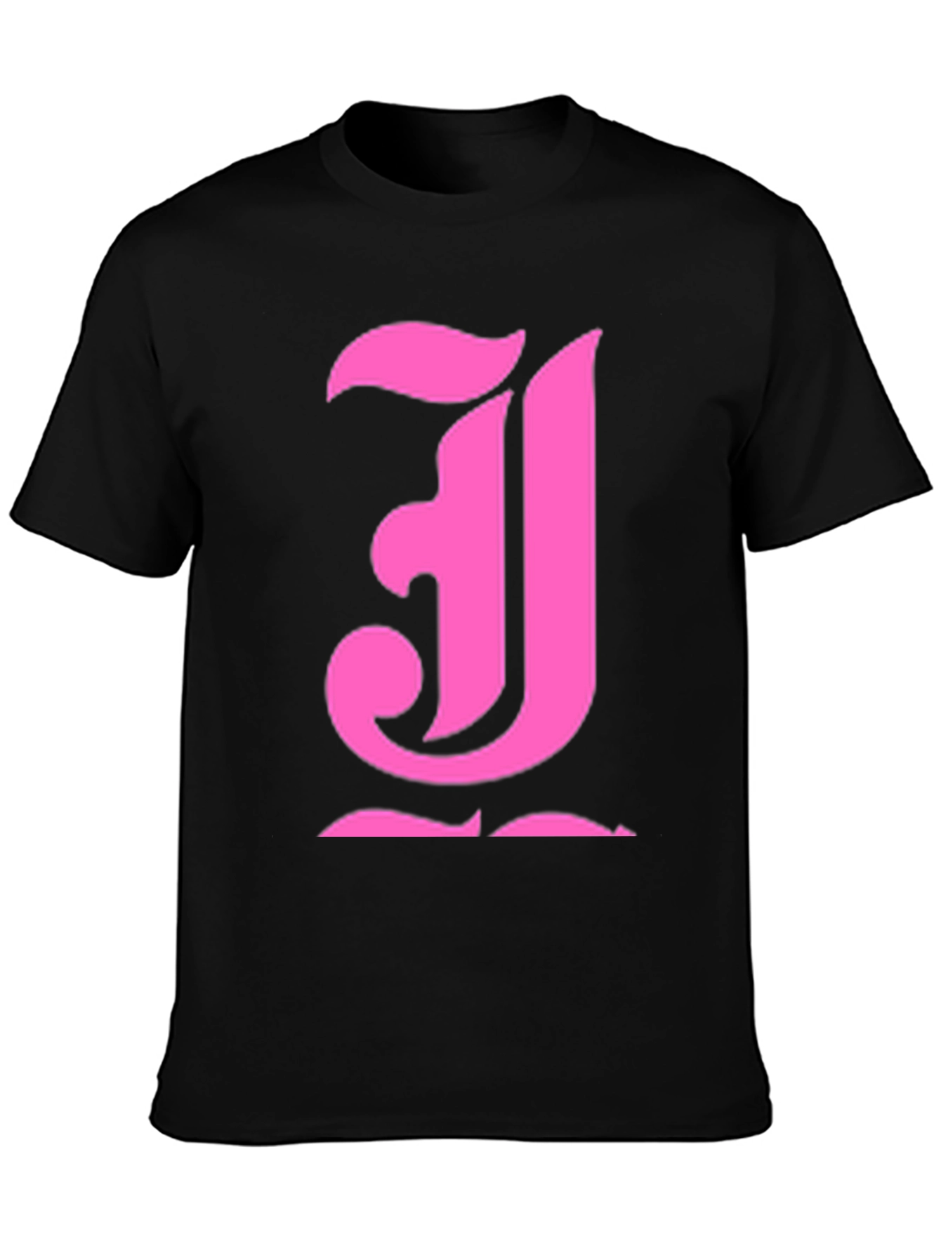 Pink Initial J Black T-Shirt