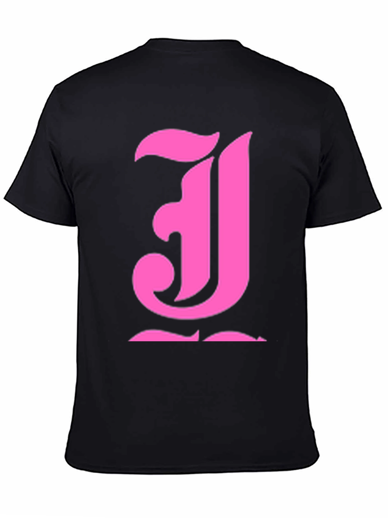 Pink Initial J Black T-Shirt