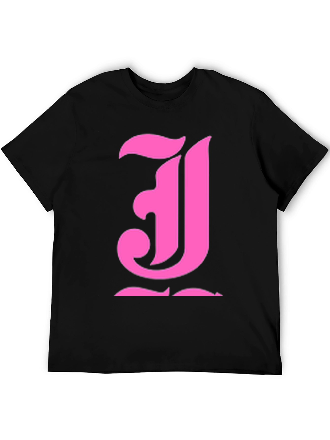 Pink Initial J Black T-Shirt