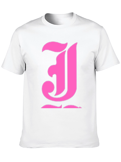 Pink Initial J Black T-Shirt