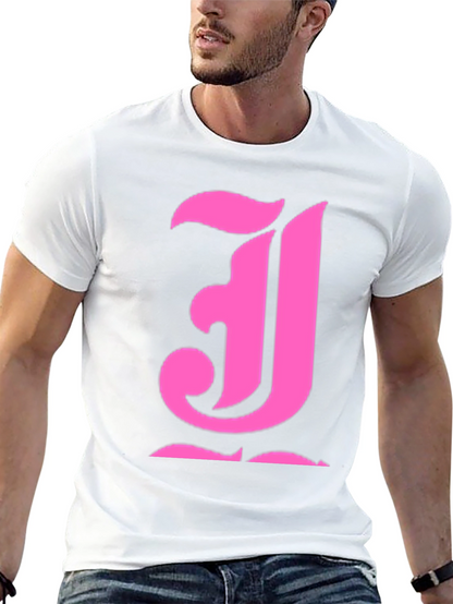 Pink Initial J Black T-Shirt