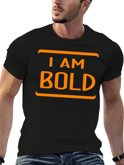 I AM BOLD Graphic Tee - Black Cotton T-Shirt