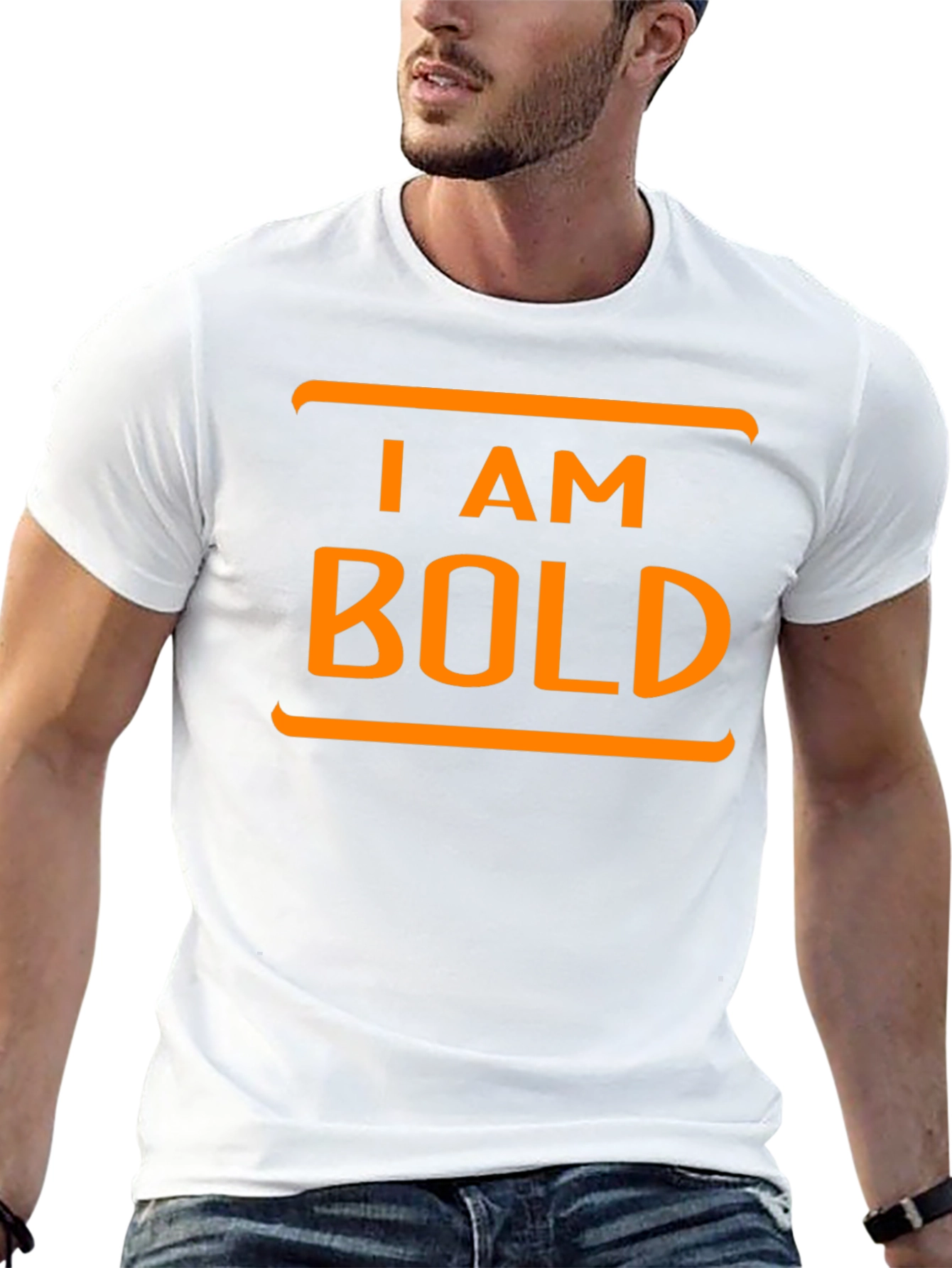 I AM BOLD Graphic Tee - Black Cotton T-Shirt