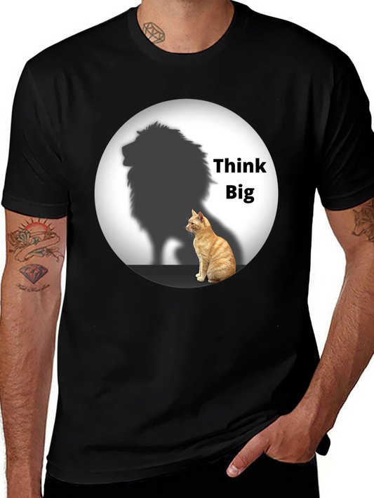 Think Big Cat Lion Shadow T-Shirt