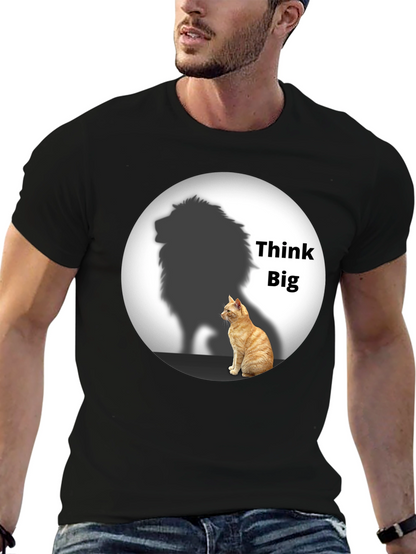 Think Big Cat Lion Shadow T-Shirt