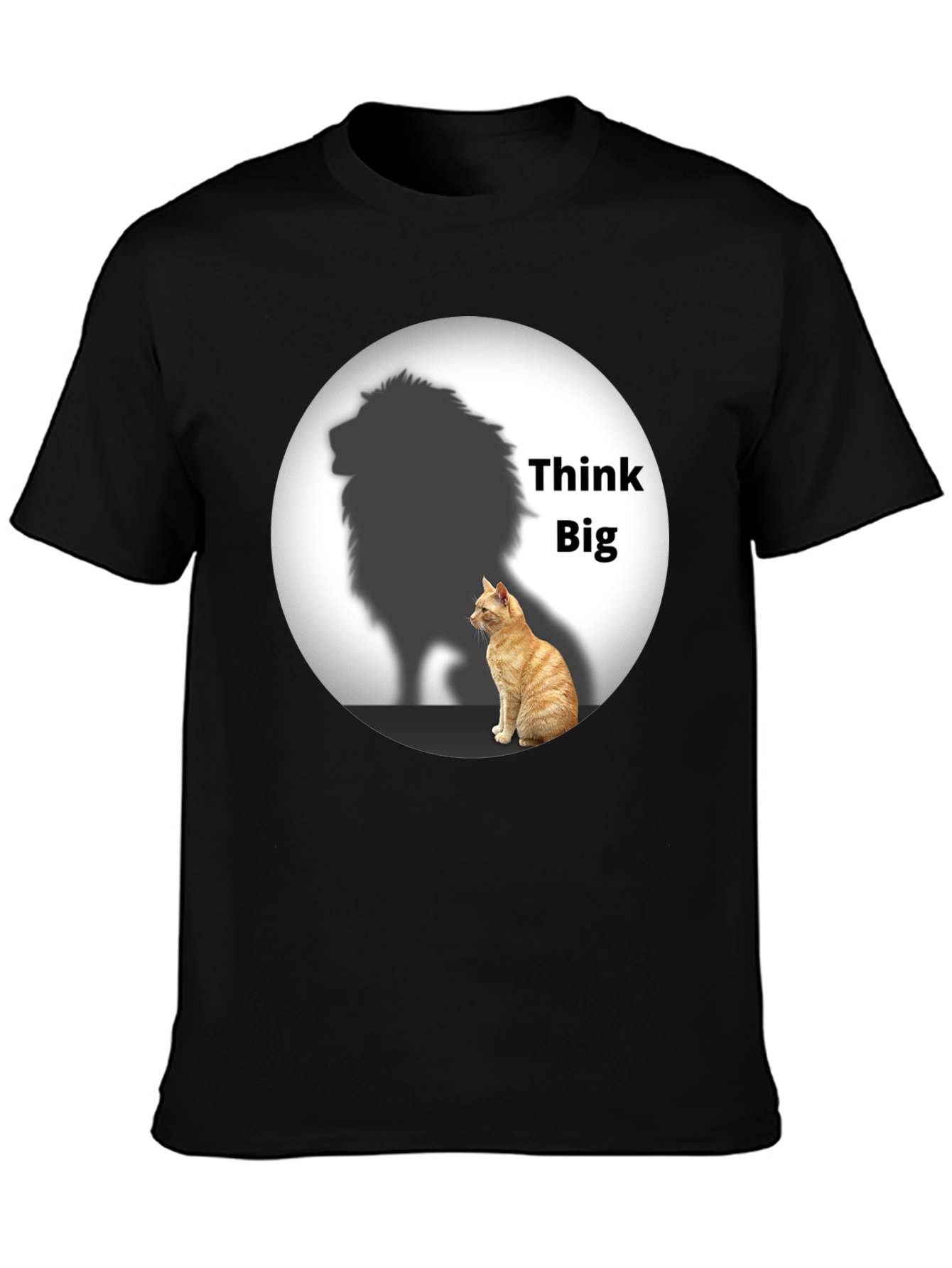 Think Big Cat Lion Shadow T-Shirt