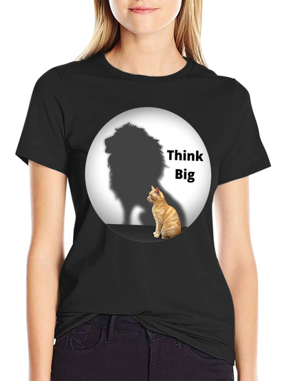 Think Big Cat Lion Shadow T-Shirt