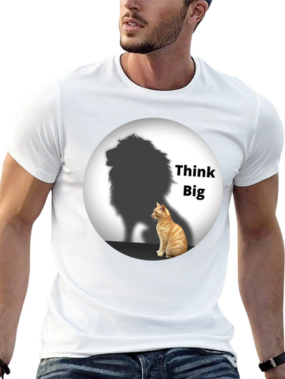 Think Big Cat Lion Shadow T-Shirt