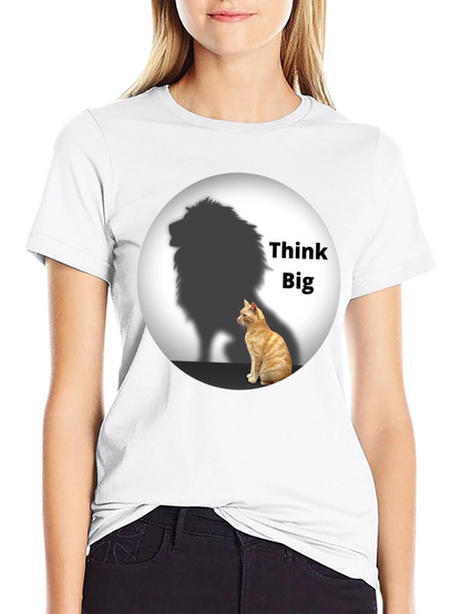 Think Big Cat Lion Shadow T-Shirt