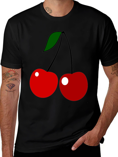Cherry Graphic Tee - Classic Fruit Design