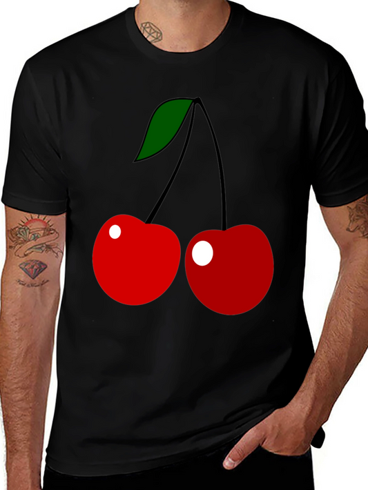 Cherry Graphic Tee - Classic Fruit Design