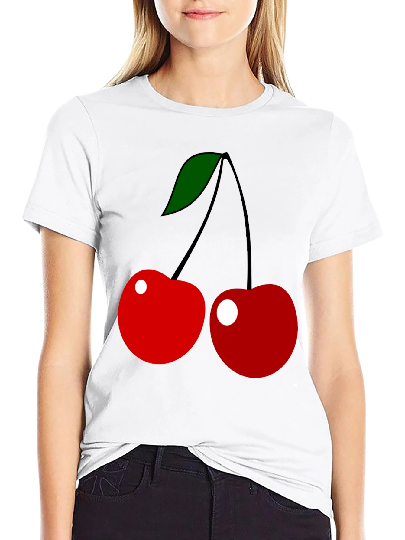 Cherry Graphic Tee - Classic Fruit Design