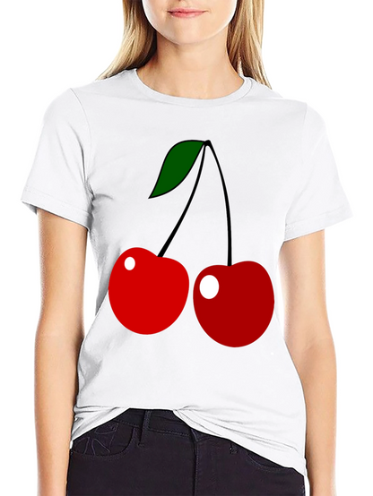 Cherry Graphic Tee - Classic Fruit Design